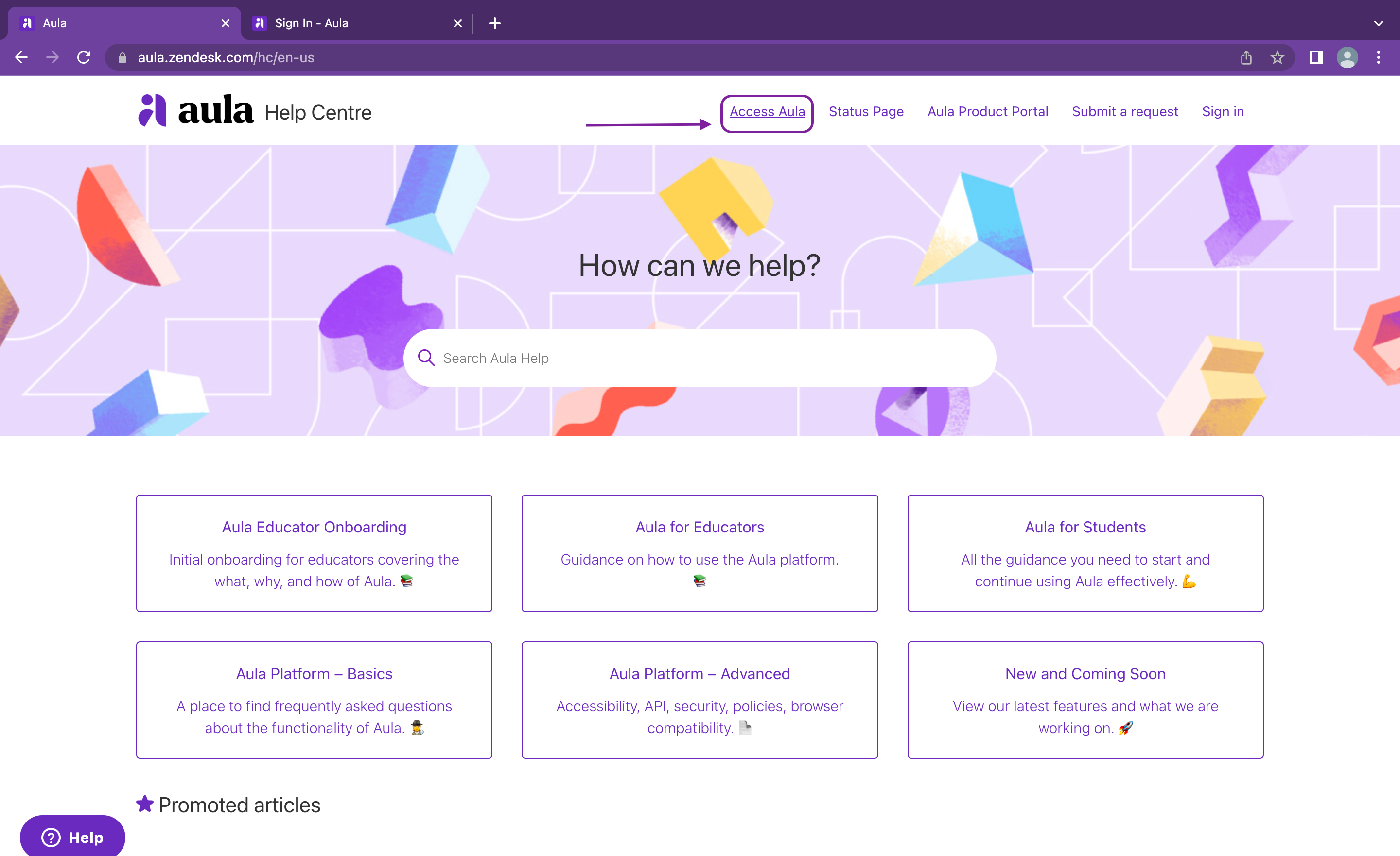 Log into Aula – Aula