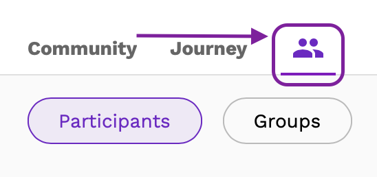 Screenshot highlighting the People icon next to Journey