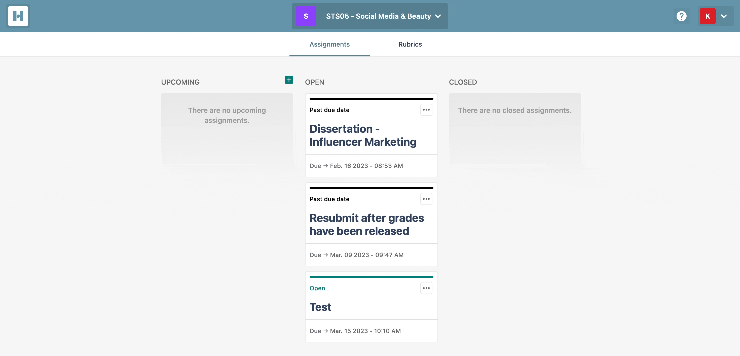 GIF showing how to delete a rubric