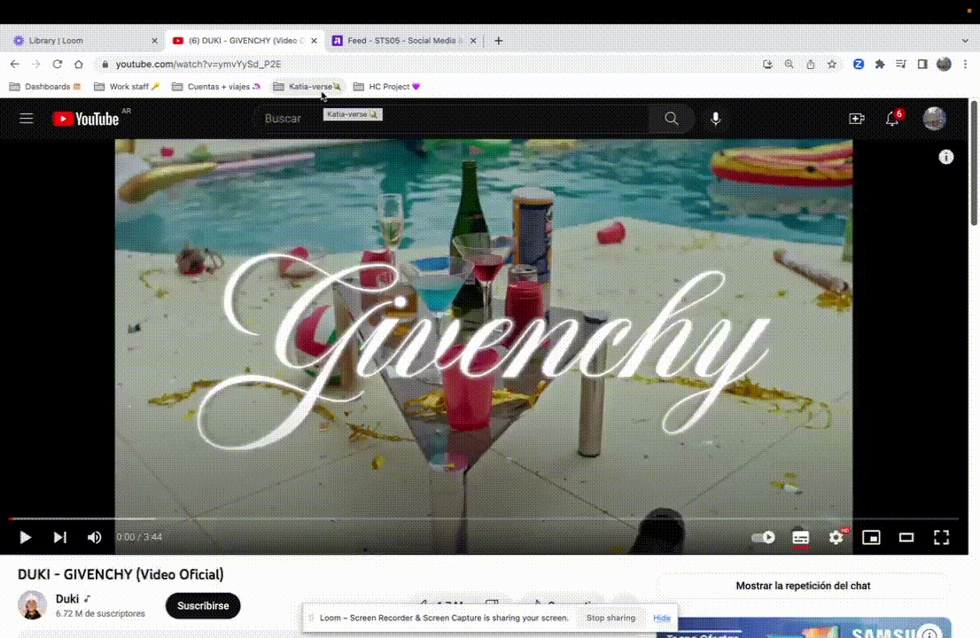 gif showing a Youtube link embed in the feed
