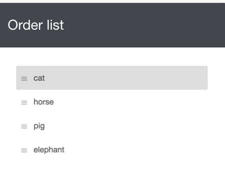Screenshotof an order-list question