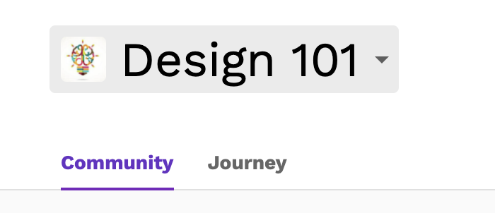 Screenshot of an example space title