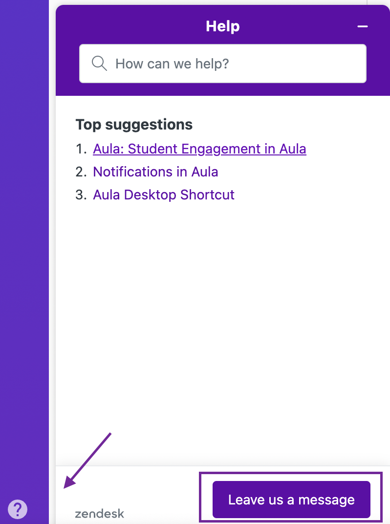 Screenshot highlighting the exclamation mark button